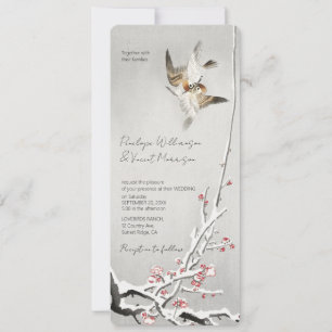 Winter Love -  Vintage Art Wedding Invitation