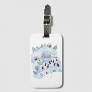 winter  luggage tag