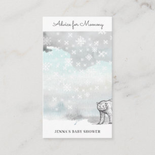Winter magic Baby Shower Advice Card