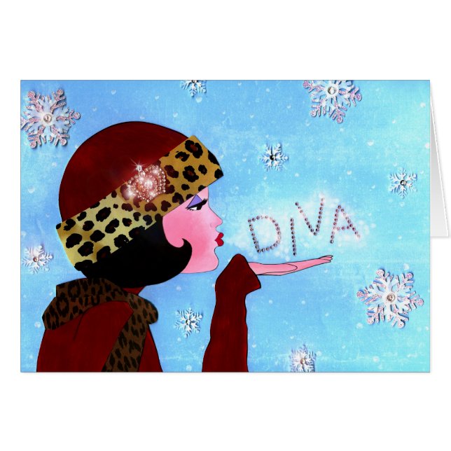 "Winter Magic" Diva  Cards (Front Horizontal)