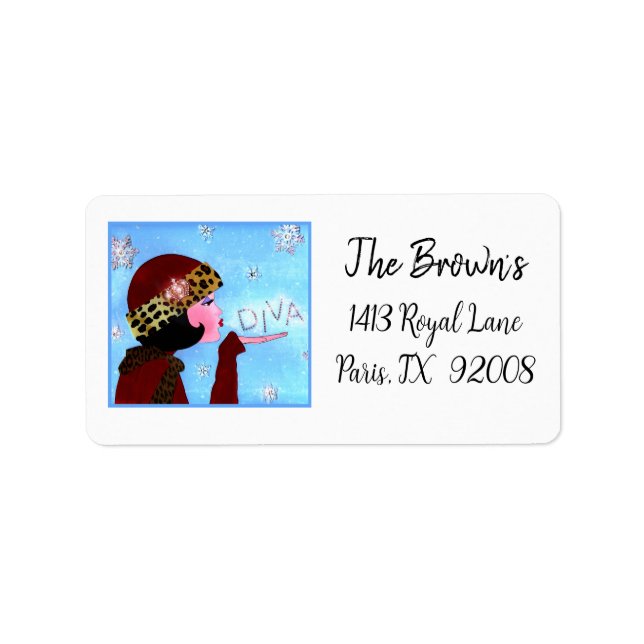 “Winter Magic Diva” Label (Front)