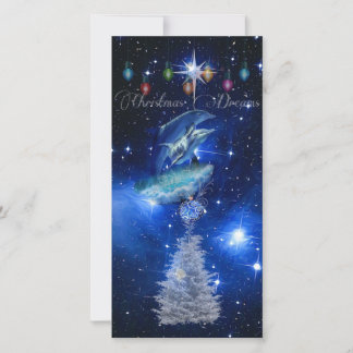 Winter Magic dreDolphin Fantasy Christmas Card