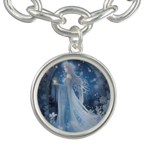 Winter Magic of the Snow Queen Painting Bracelet