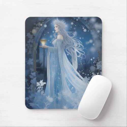 Winter Magic of the Snow Queen Painting Mouse Pad