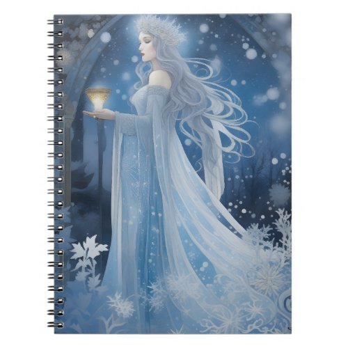 Winter Magic of the Snow Queen Painting Notebook