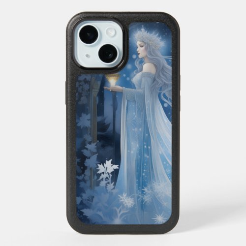 Winter Magic of the Snow Queen Painting iPhone 15 Case