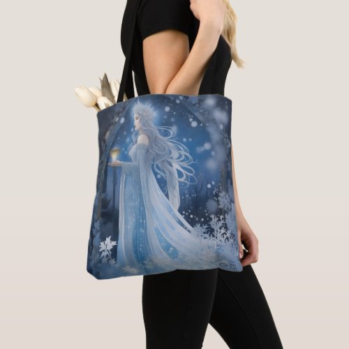 Winter Magic of the Snow Queen Painting Tote Bag
