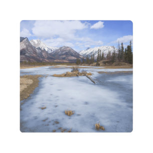 Winter Magic on the Athabasca River Metal Print