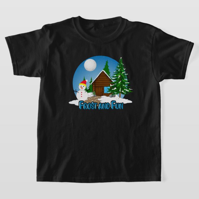 Winter Magic Retro Christmas design T-Shirt (Laydown)
