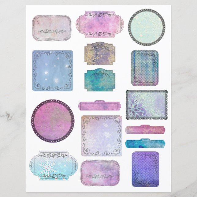 Winter Magic Scrapbook Labels Paper | Seasonal (Front)