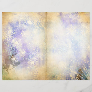 Winter Magic Snow Scrapbook Page Paper