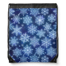 Winter Magic Snowflakes Deep Blue Sky