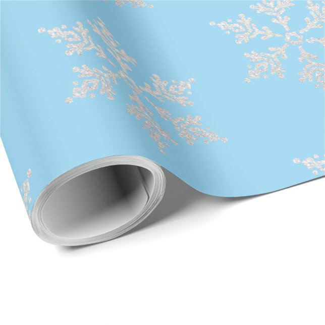 Winter Magic Snowflakes Wrapping Paper (Roll Corner)