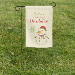 Winter Magic Snowman Garden Flag