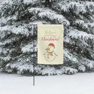 Winter Magic Snowman Garden Flag