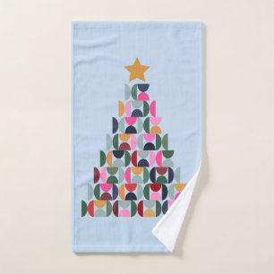 Winter Market 10 Colorful Christmas Tree Bath Towel Set