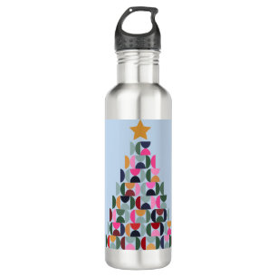 Winter Market 10 Colorful Christmas Tree Stainless Steel Water Bottle