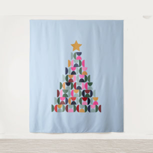 Winter Market 10 Colorful Christmas Tree Tapestry