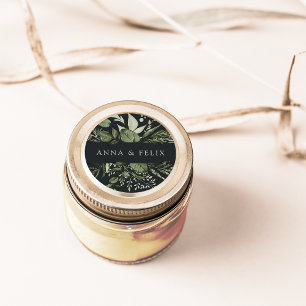 Winter Meadow   Personalized Botanical Wedding Classic Round Sticker