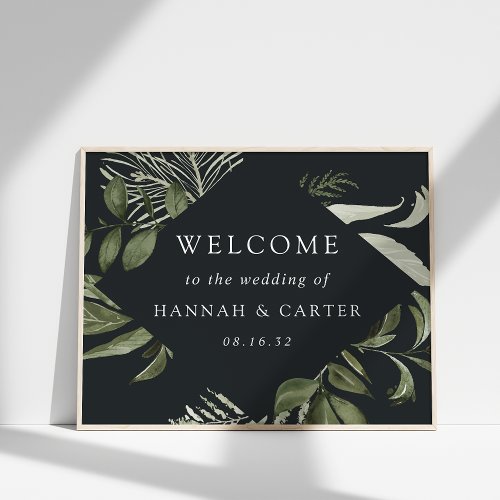 Winter Meadow Wedding Welcome Poster