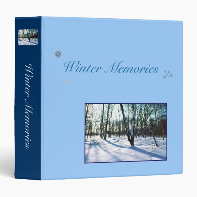 'Winter Memories' Binder/Album 3 Ring Binder (Front/Spine)