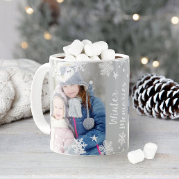 Winter Memories Snowflakes Two Photo Coffee Mug