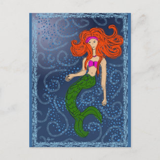Winter Mermaiden Postcard