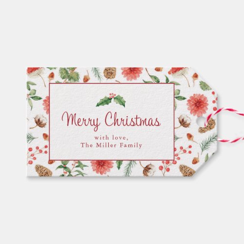 Winter Merry Christmas Gift Tags