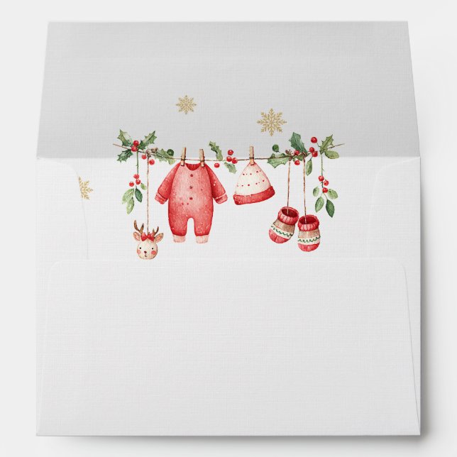 Winter Merry Christmas Nutcracker Ballet WEnvelope Envelope (Back (Bottom))