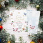 Winter Merry Christmas Snowman Watercolor Baby Sho Invitation<br><div class="desc">Winter Merry Christmas Snowman Watercolor Baby Shower</div>