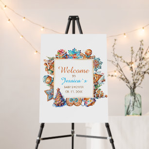 Winter Merry Christmas  watercolor baby shower wel Foam Board