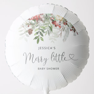 Winter Merry Little baby shower napkins Balloon
