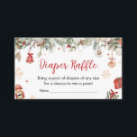 Winter Merry Little Christmas Diaper Raffle Enclosure Card<br><div class="desc">Make your baby shower even more delightful with our Christmas Baby Shower Diaper Raffle Card Printable. Adorned with adorable baby motifs, this customizable card adds a touch of sweetness to your event. Encourage guests to participate in the fun while adding a practical touch to your celebration. Simply personalize the diaper...</div>