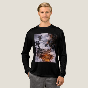 Winter Metal Detecting Long Sleeve Tri-Blend Shirt