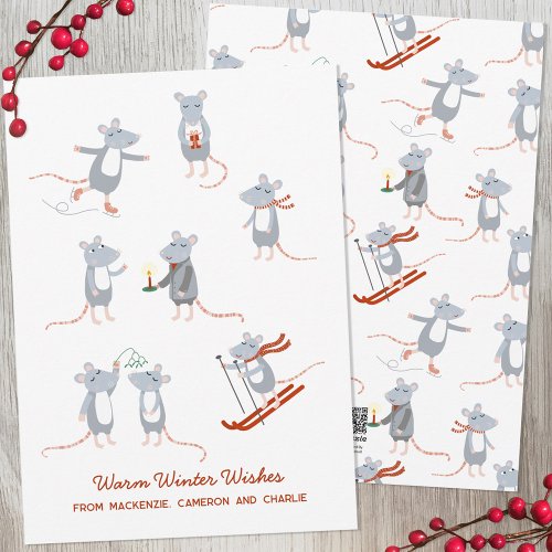 Winter Mice Holiday Card