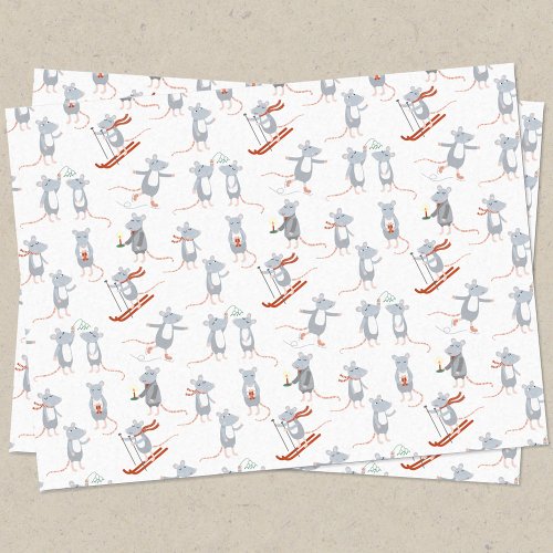 Winter Mice Holiday Tissue Paper