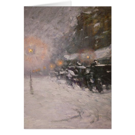 Winter, Midnight - Childe Hassam Cards (Front)
