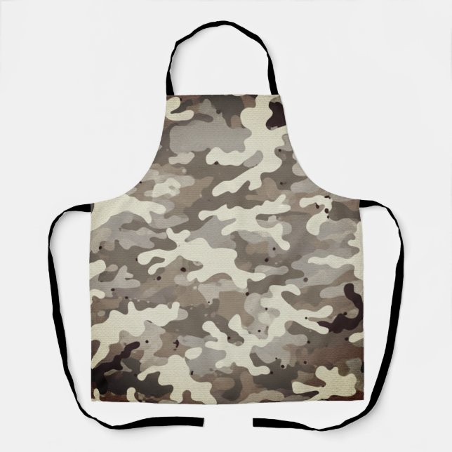 Winter Military Camouflage Pattern Apron (Front)