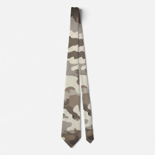 Winter Military Camouflage Pattern Neck Tie