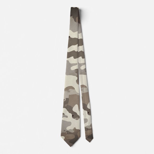 Winter Military Camouflage Pattern Neck Tie (Front)