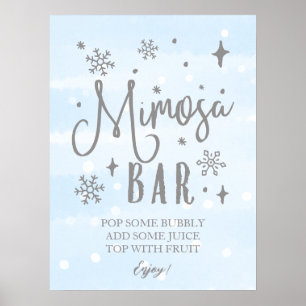 Winter Mimosa Winter Baby Shower Sign