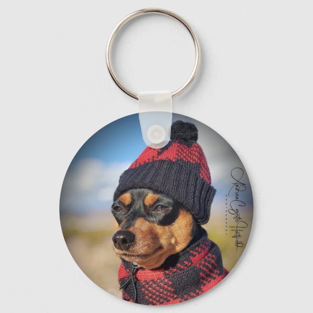 Winter Min Pin Keychain (Front)