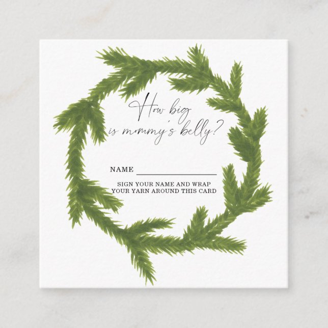 Winter minimalism how big is mommy's belly enclosure card (Front)