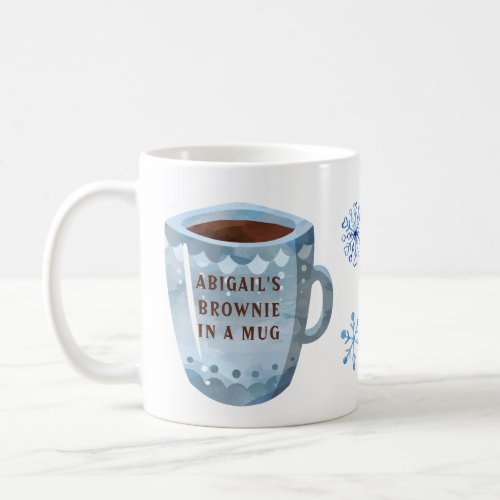Winter Mint Chocolate Brownie Recipe Custom Name Coffee Mug