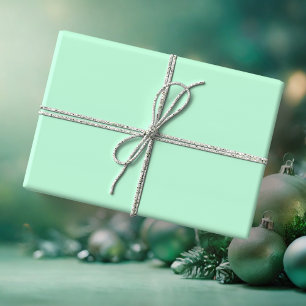 Winter Mint Solid Color Wrapping Paper