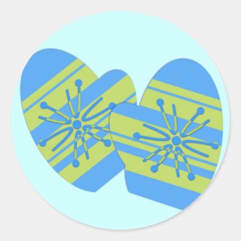 Winter Mitten Stickers by xmasstore at Zazzle