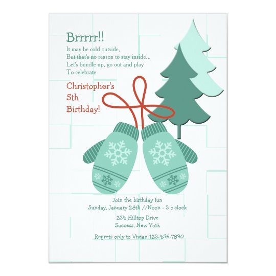 Winter Mittens Invitation | Zazzle.com