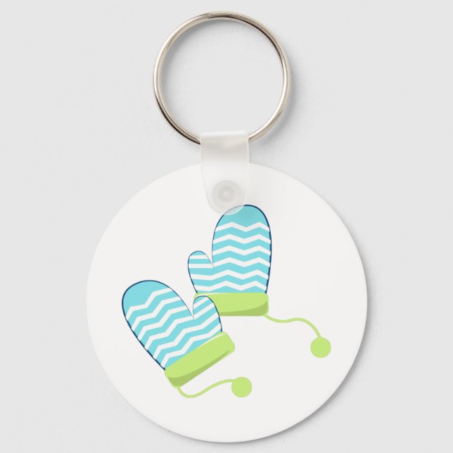 Winter Mittens Keychain (Front)