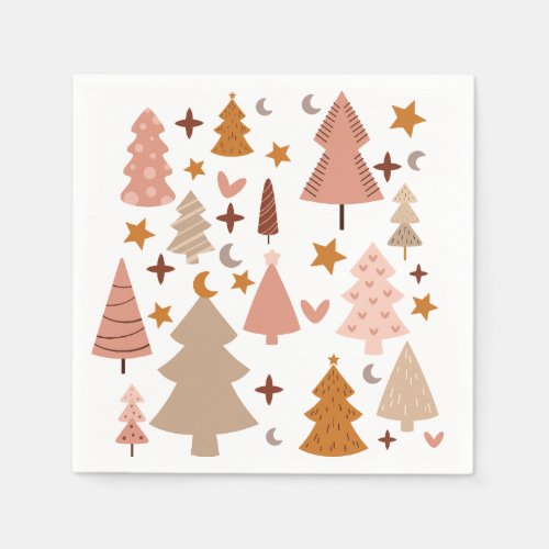 Winter Modern Boho Christmas Napkins