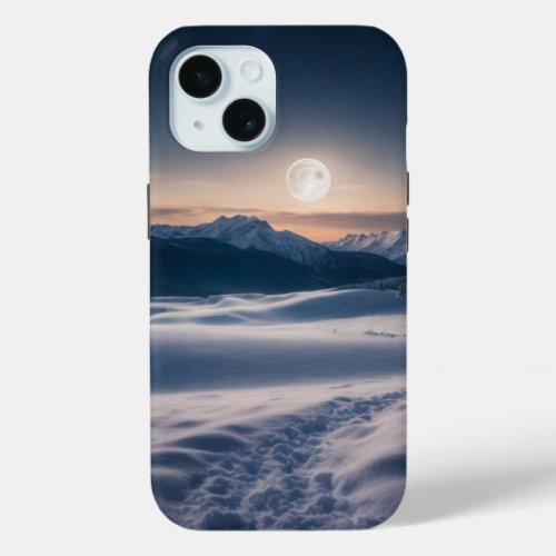Winter Moon iPhone 15 Case